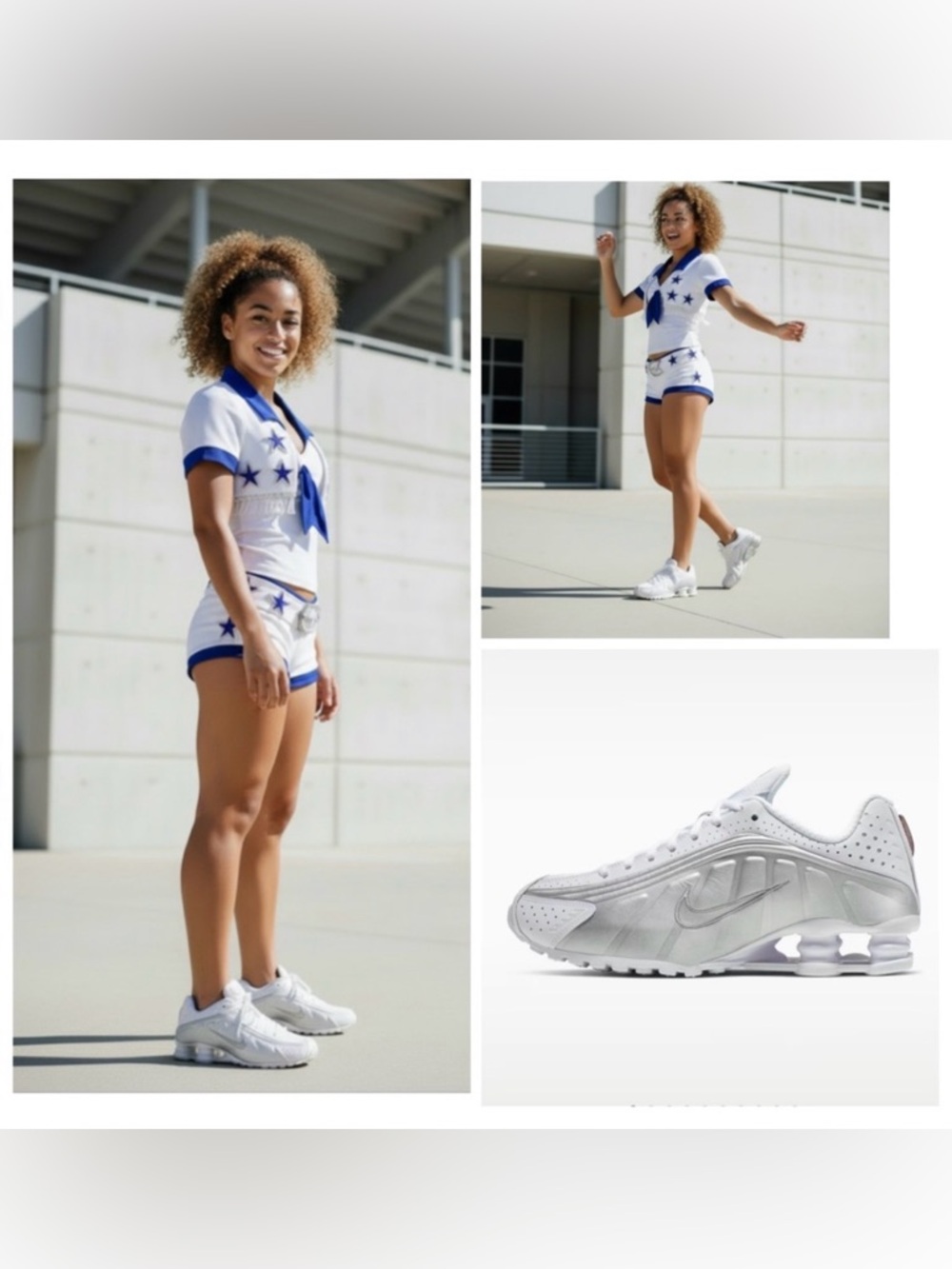 Nike Shox R4 White Metallic Silver wmns size 7 NWT RTL 155